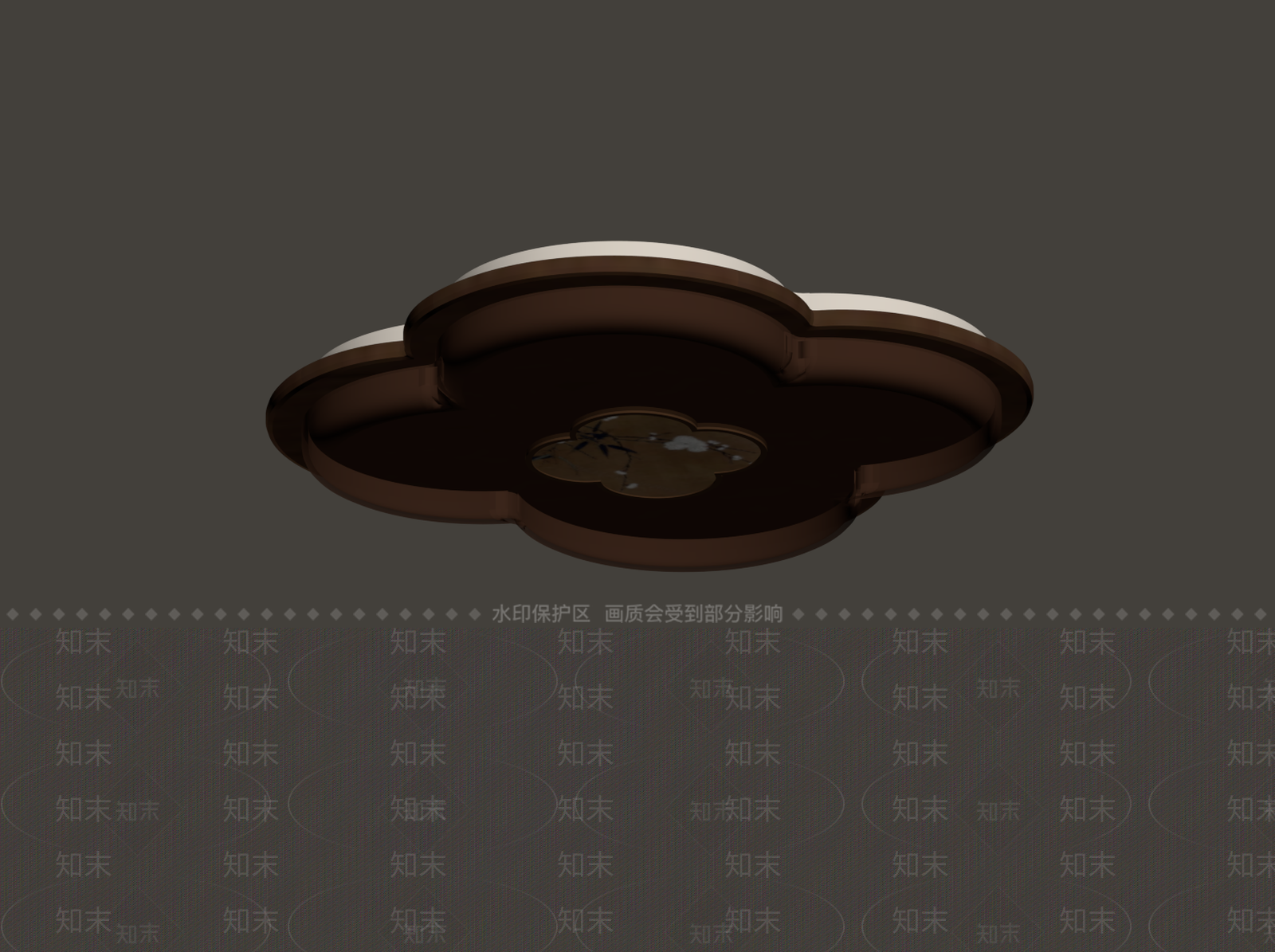 新中式吸顶灯SU模型下载【ID:1235044285】