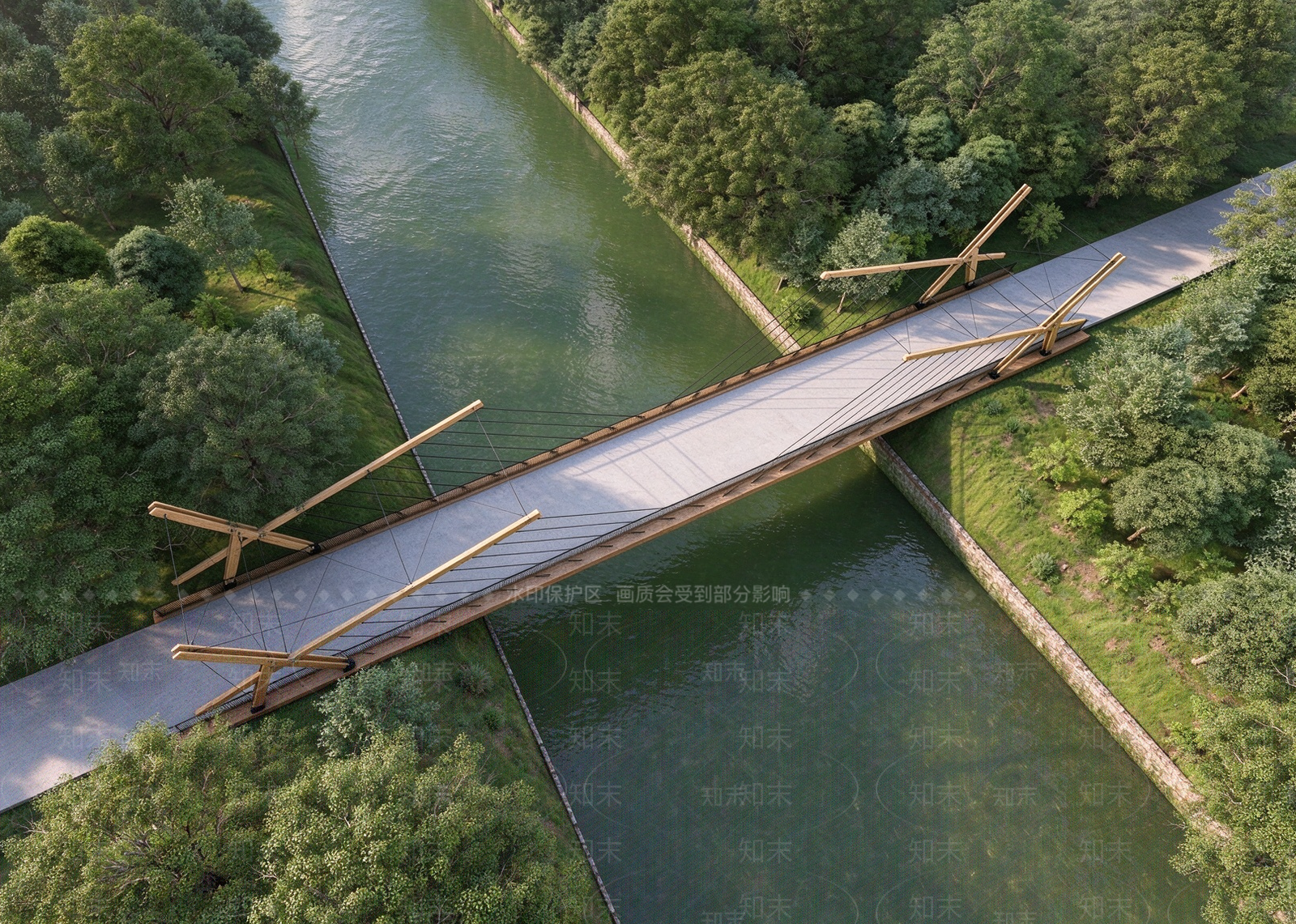 解构主义景观桥3D模型下载【ID:1235048700】
