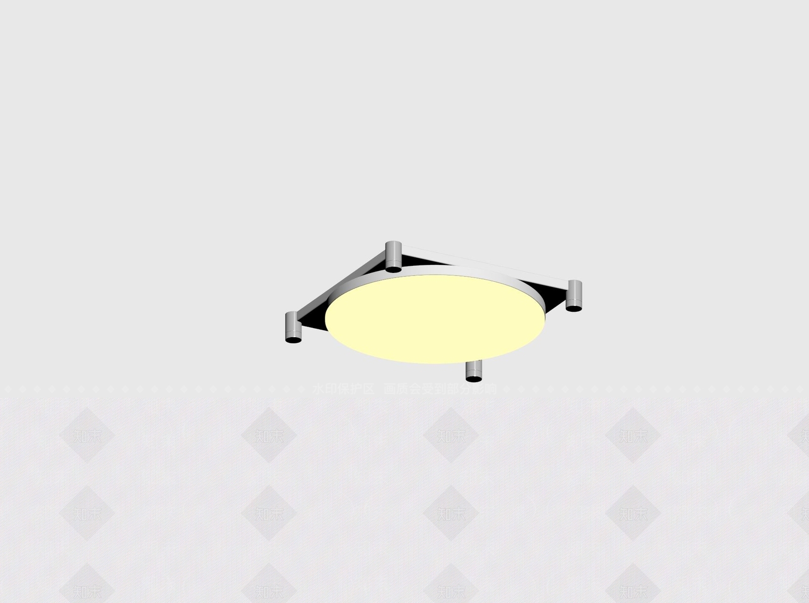 现代简约吸顶灯SU模型下载【ID:1235054100】