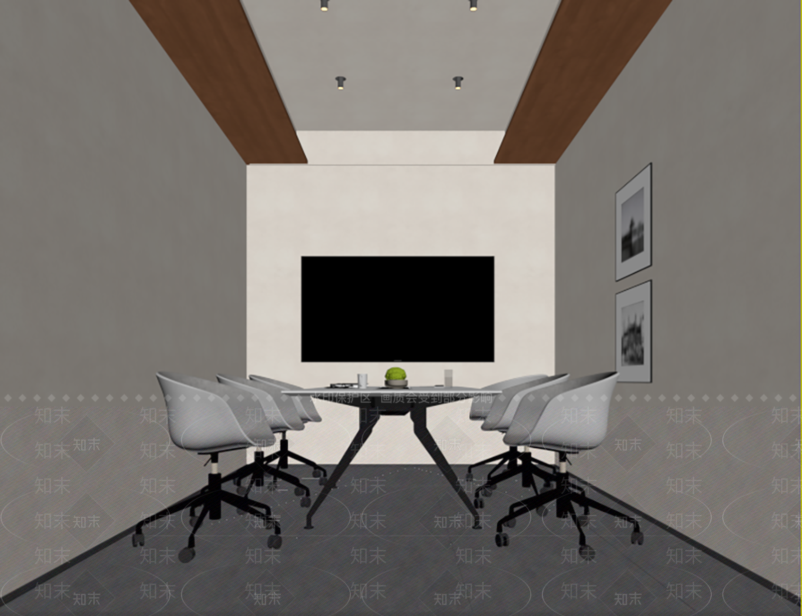 现代简约会议室3D模型下载【ID:1235059869】