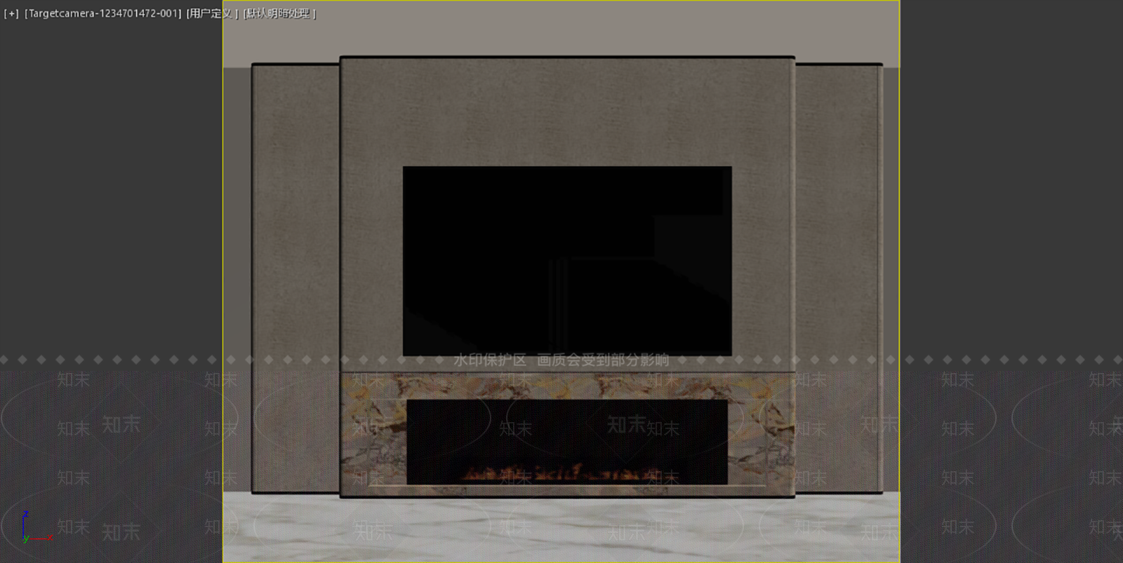 轻奢电视背景墙3D模型下载【ID:1235060276】