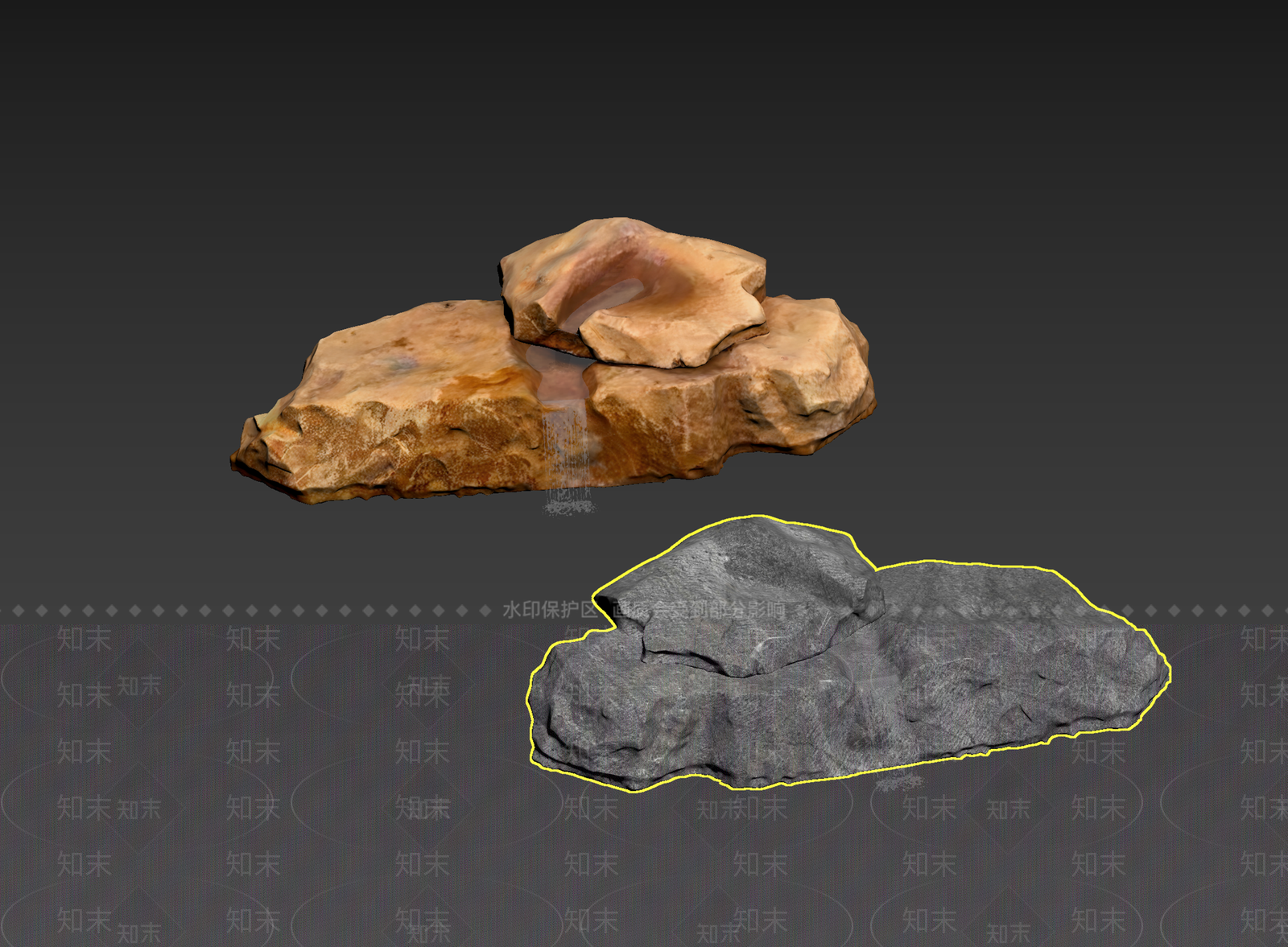 禅意假山水景3D模型下载【ID:1235066514】