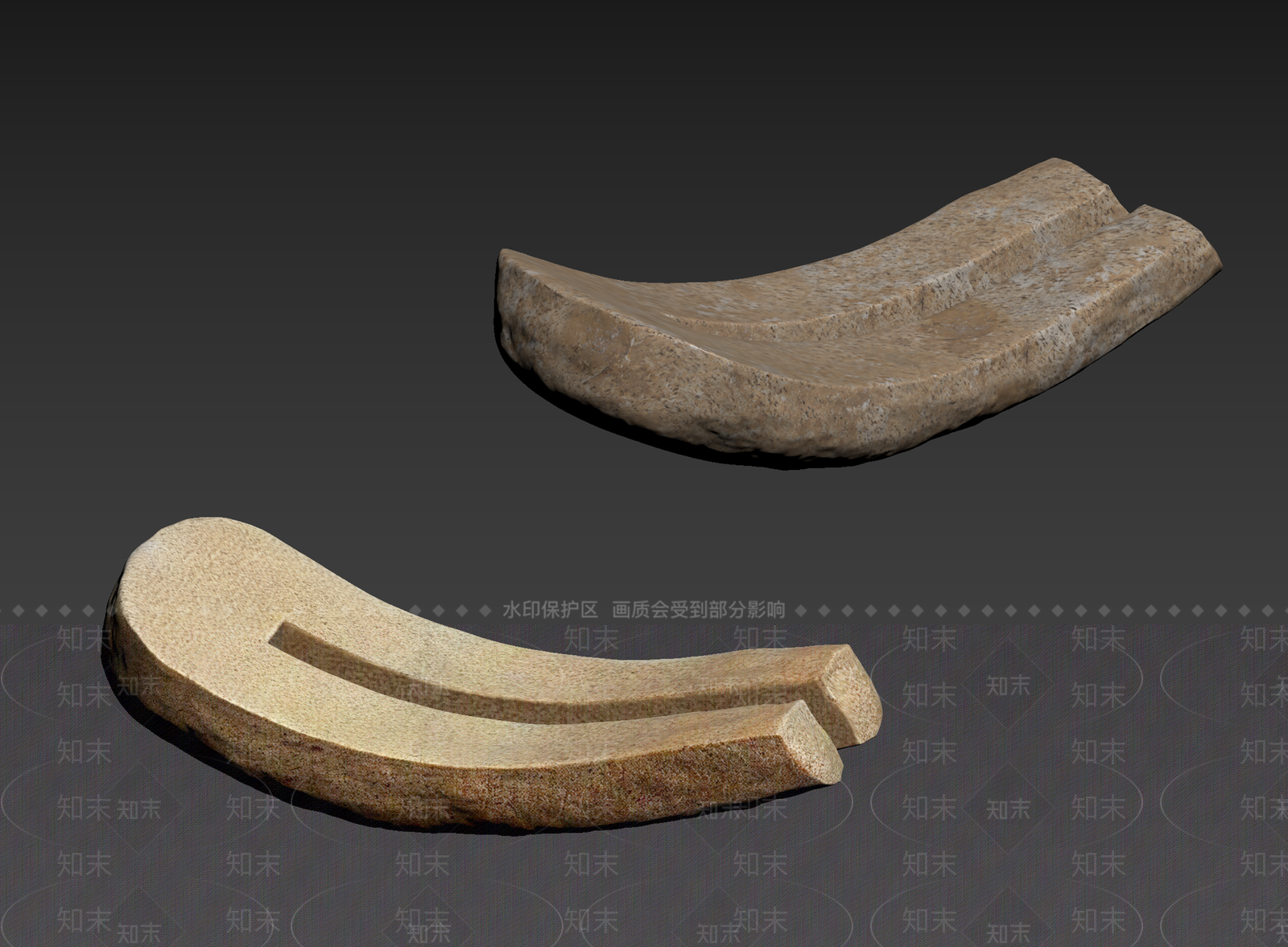 侘寂石头3D模型下载【ID:1235068294】