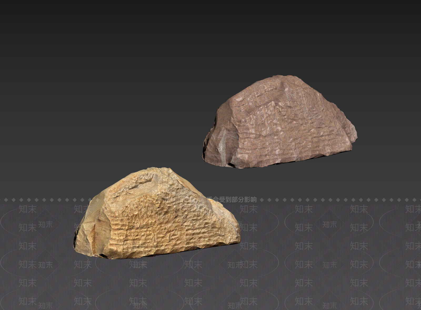 侘寂石头3D模型下载【ID:1235068421】