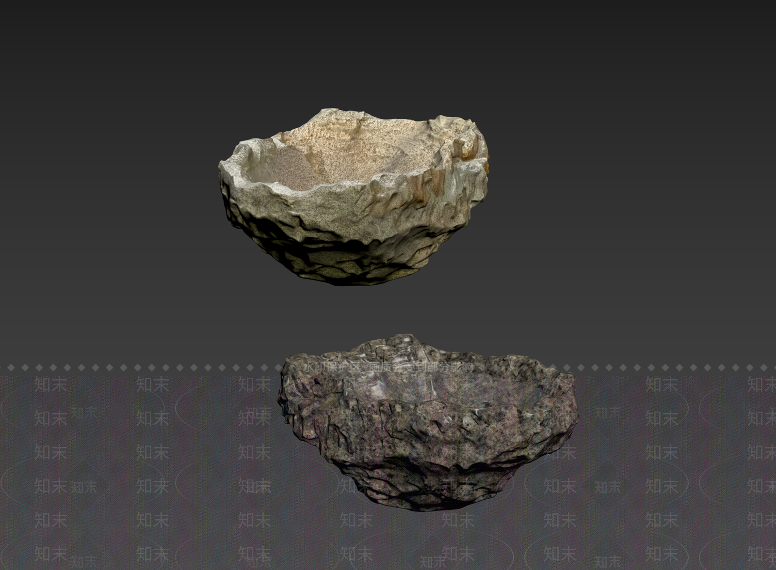 侘寂石头3D模型下载【ID:1235068645】