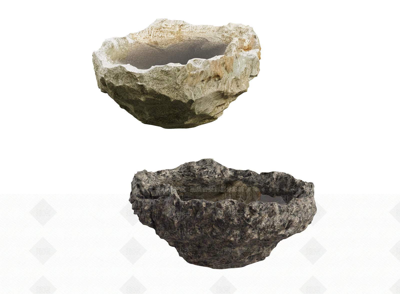 侘寂石头3D模型下载【ID:1235068645】