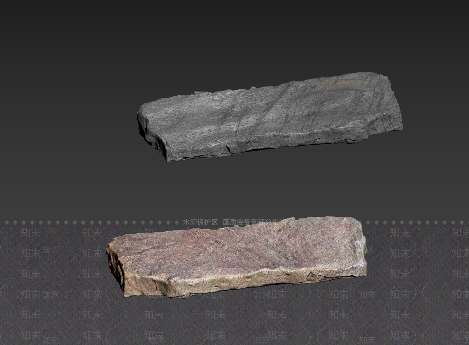 侘寂石头3D模型下载【ID:1235068805】