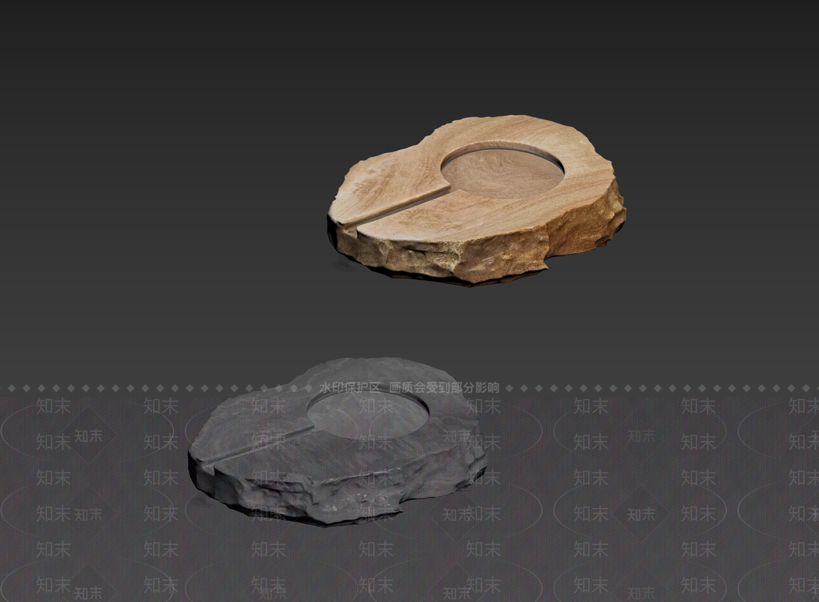 禅意石材3D模型下载【ID:1235068999】