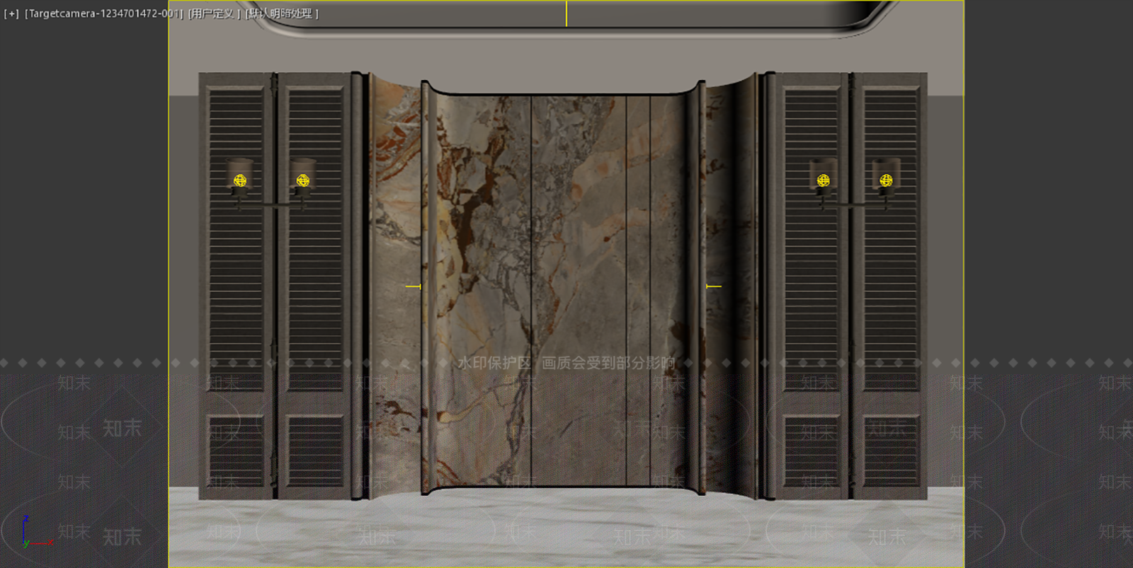 轻奢玄关背景墙3D模型下载【ID:1235079655】