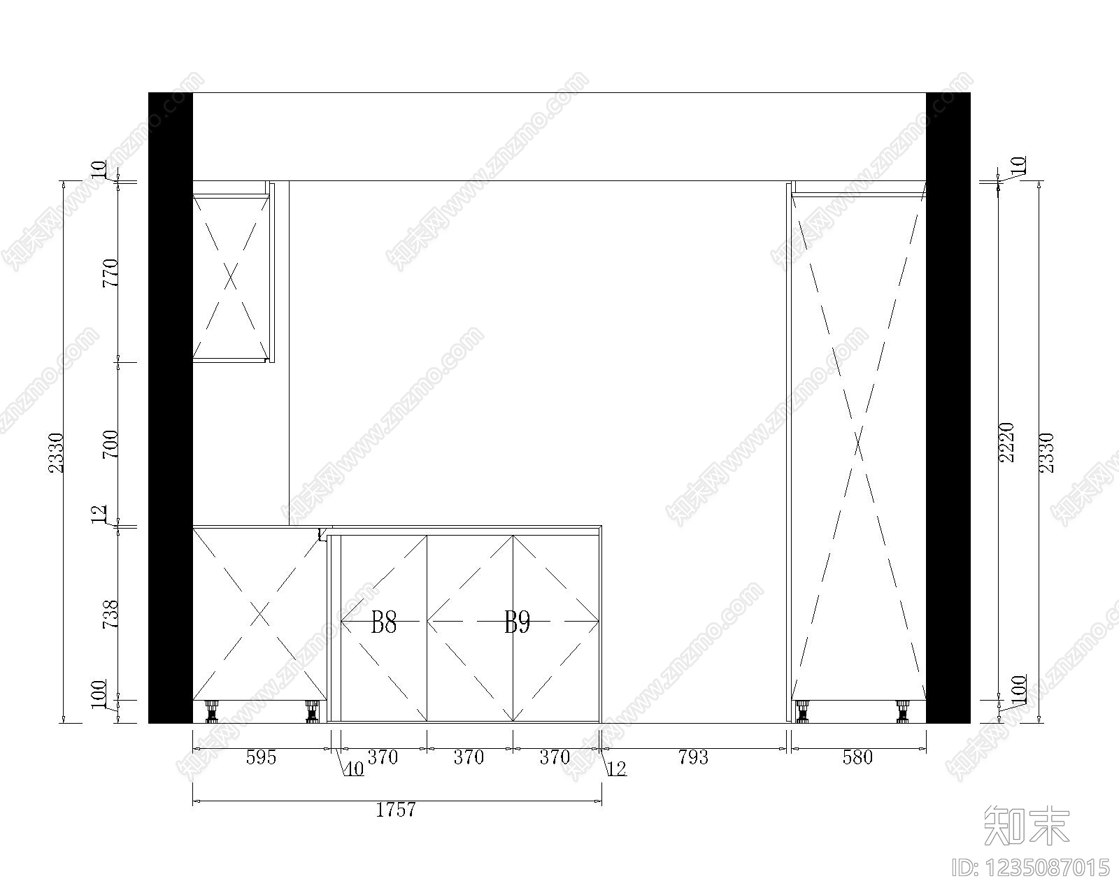 家具图库cad施工图下载【ID:1235087015】