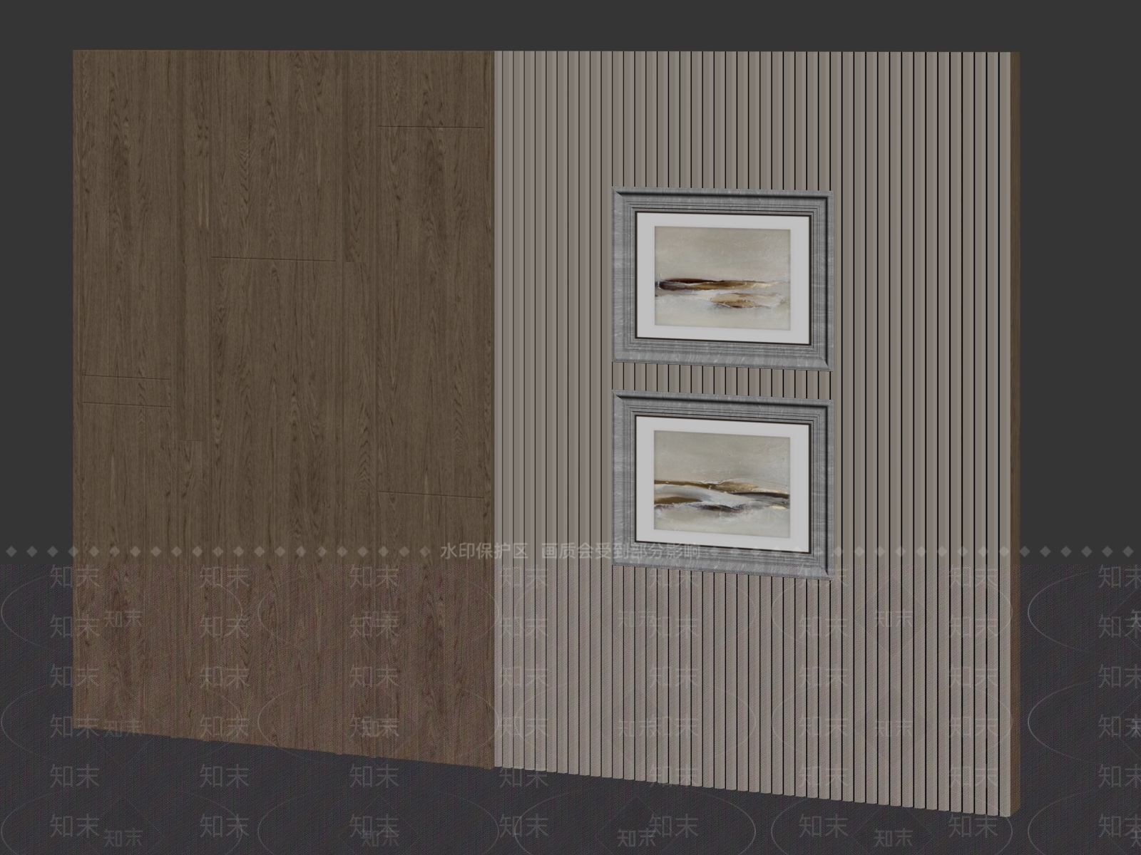 现代简约沙发背景墙3D模型下载【ID:1235088657】