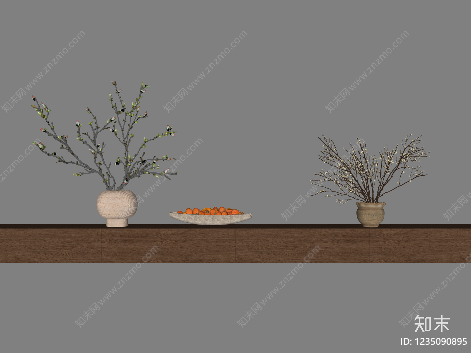 侘寂花艺SU模型下载【ID:1235090895】