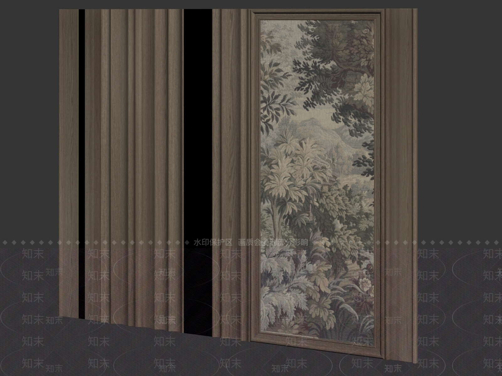 中古风护墙板3D模型下载【ID:1235092542】