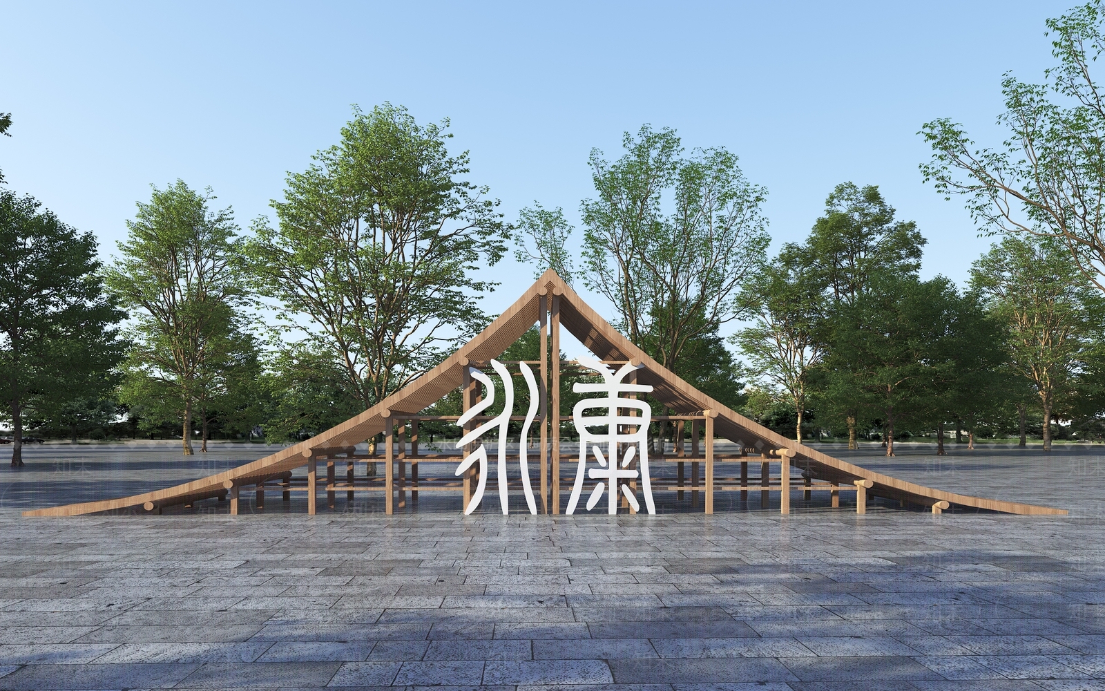 新中式景观其他景观小品3D模型下载【ID:1235096832】