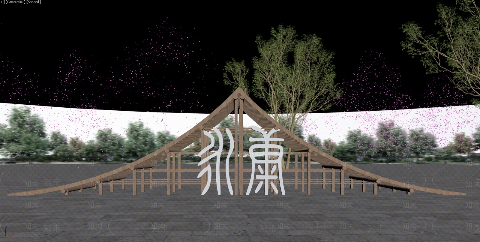 新中式景观其他景观小品3D模型下载【ID:1235096832】