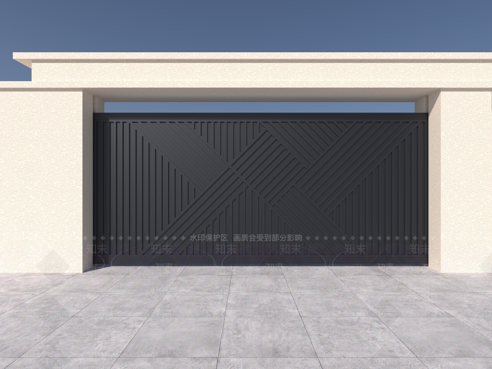 极简门组合3D模型下载【ID:1235098605】