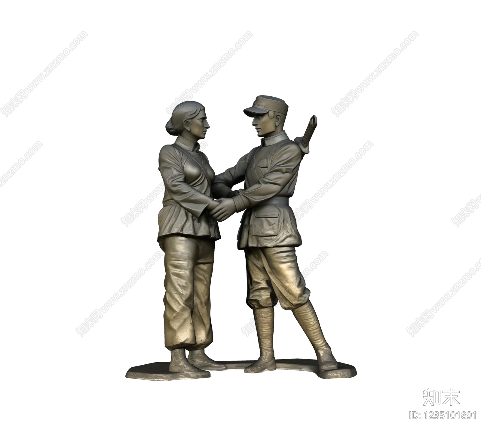 中式雕塑摆件SU模型下载【ID:1235101891】