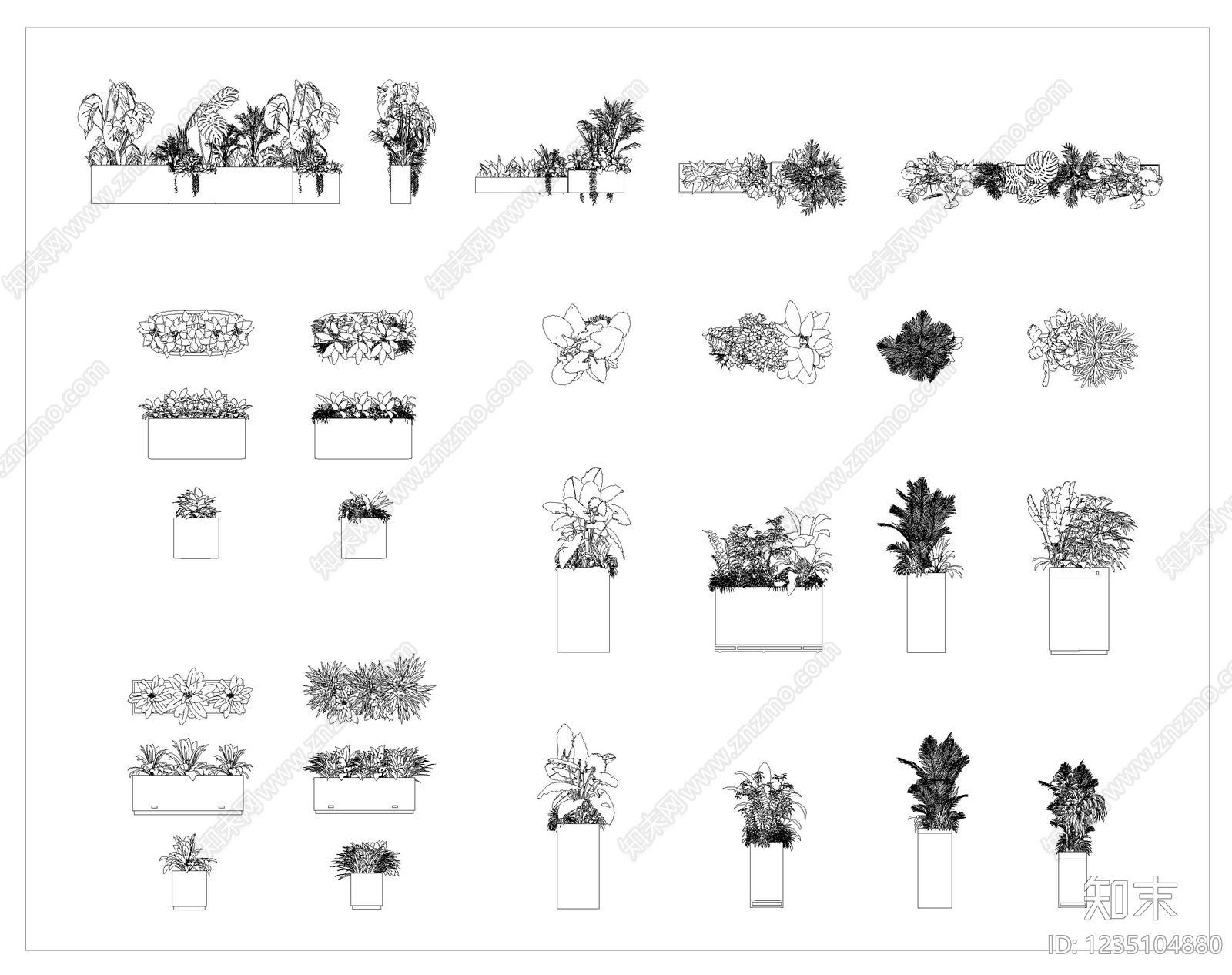 综合植物图库CAD图纸