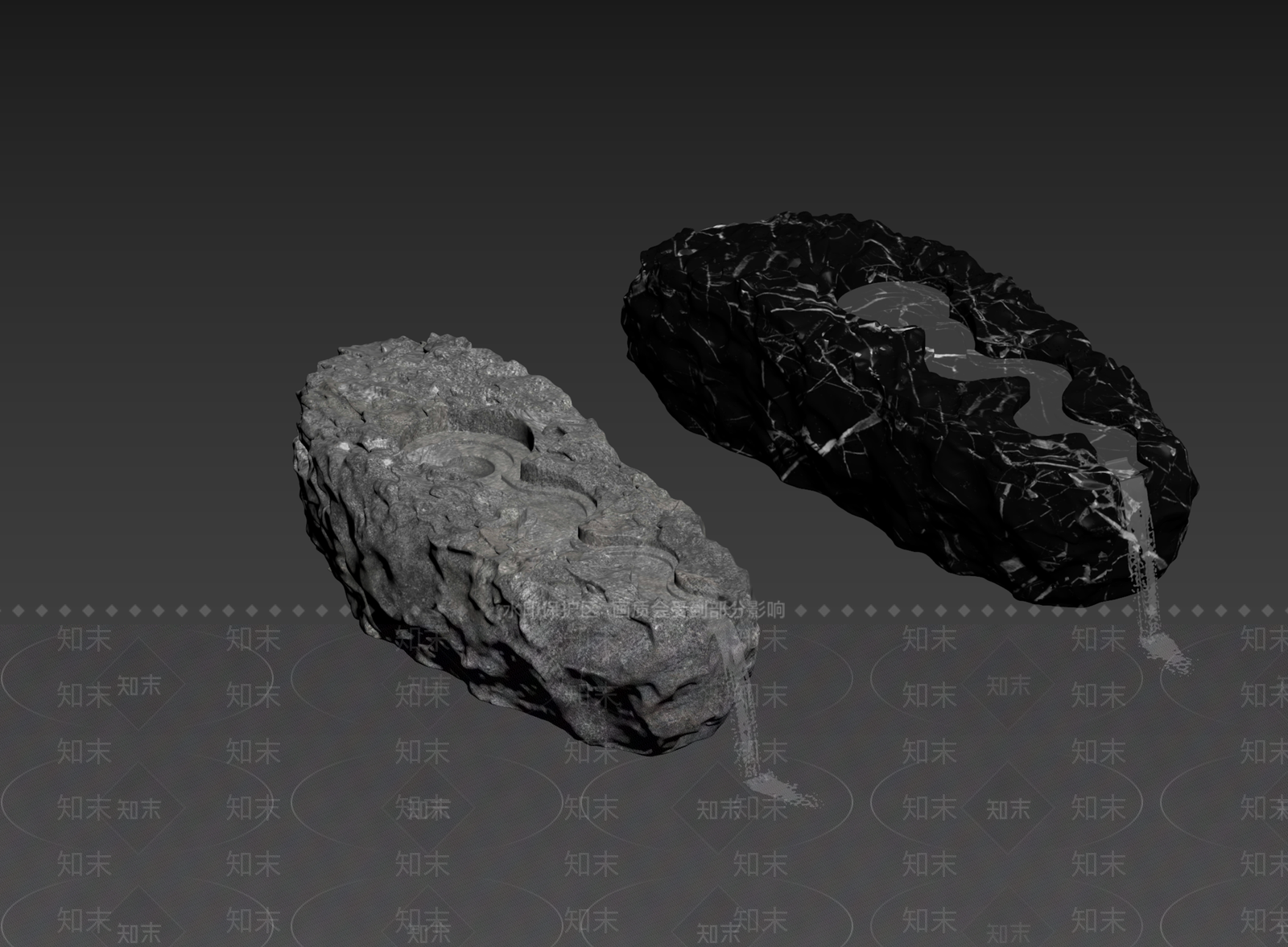 禅意石头3D模型下载【ID:1235120375】