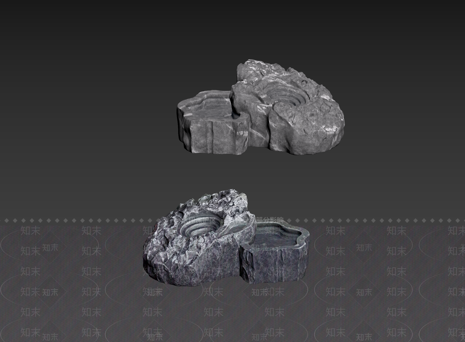禅意石头3D模型下载【ID:1235121084】