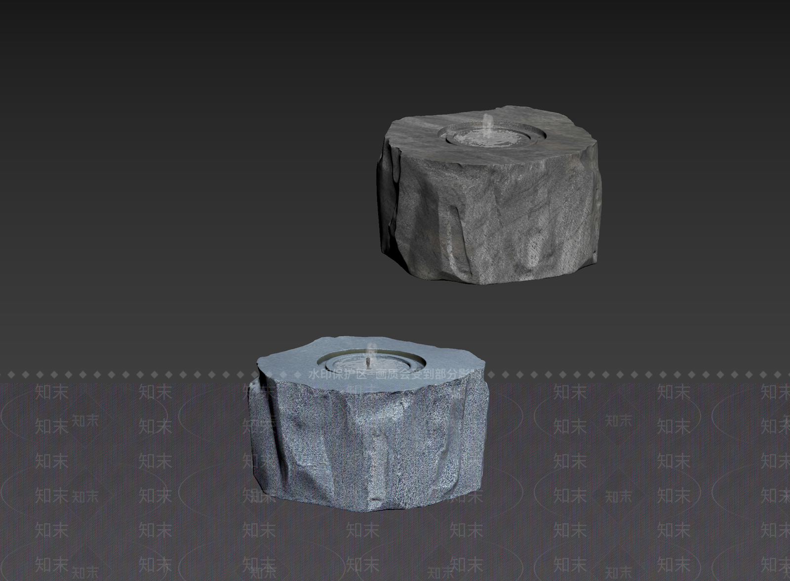 禅意石头3D模型下载【ID:1235122225】
