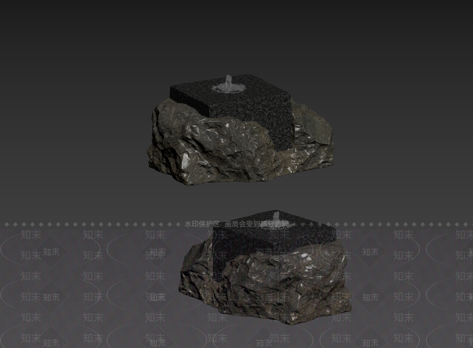 禅意喷泉3D模型下载【ID:1235122783】