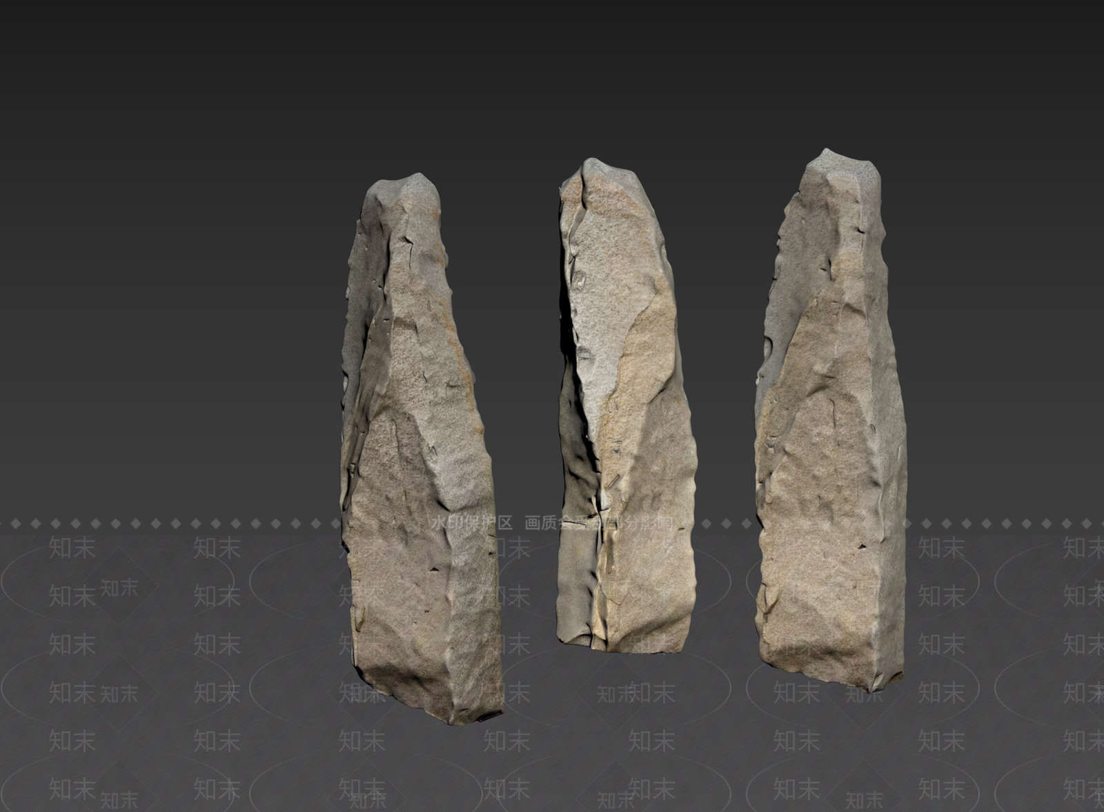 侘寂石头3D模型下载【ID:1235123392】