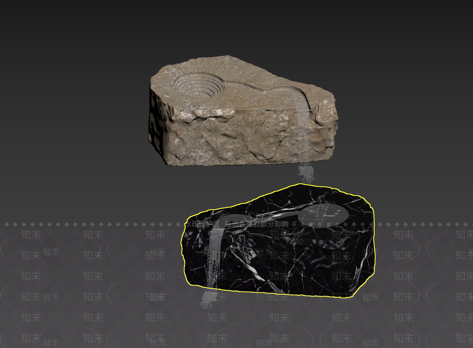 禅意石头3D模型下载【ID:1235124157】
