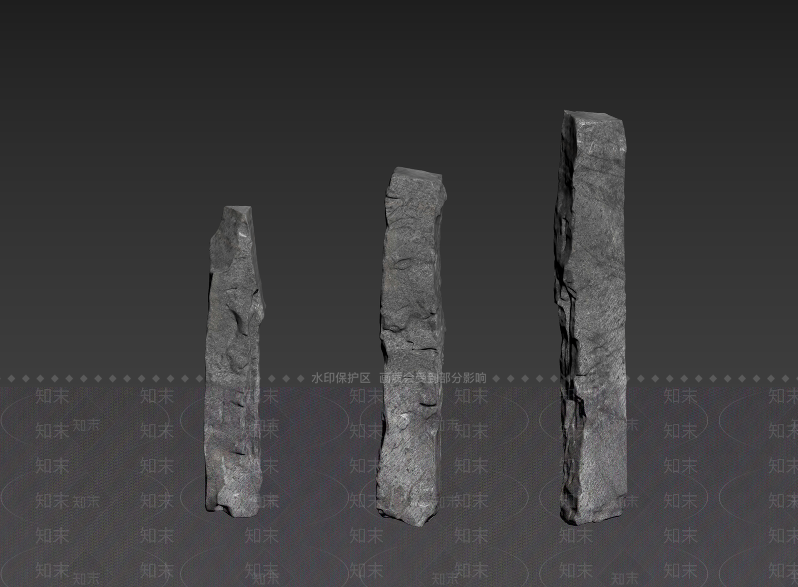 工业风石头3D模型下载【ID:1235124674】