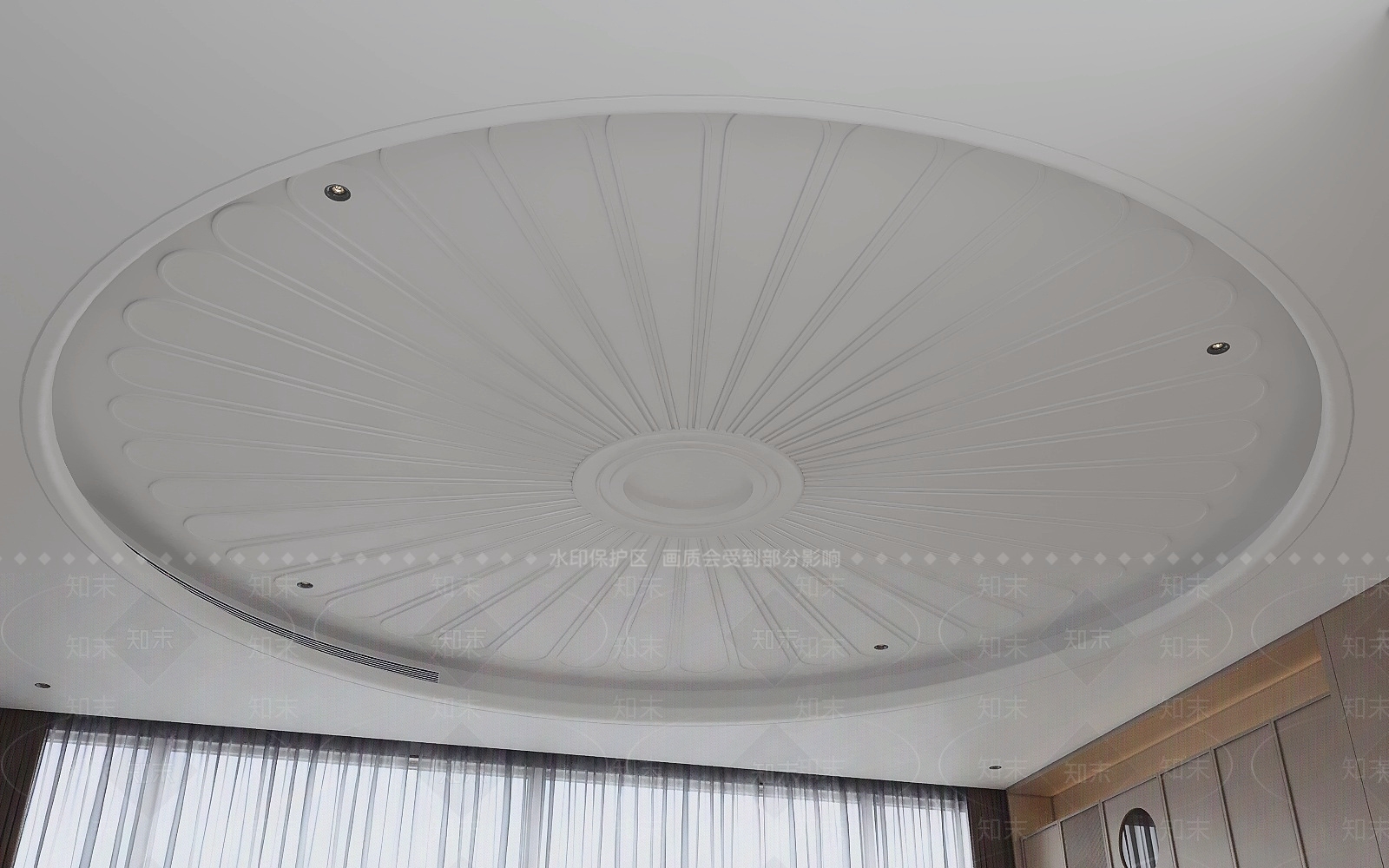 现代简约吊顶3D模型下载【ID:1235131100】