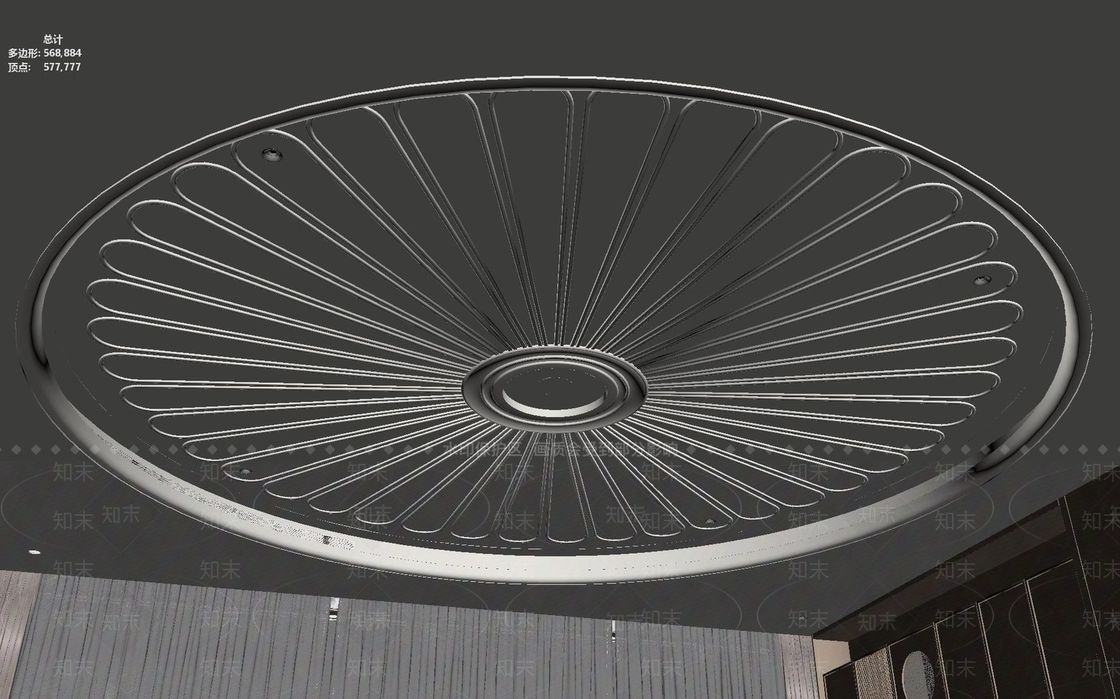 现代简约吊顶3D模型下载【ID:1235131100】