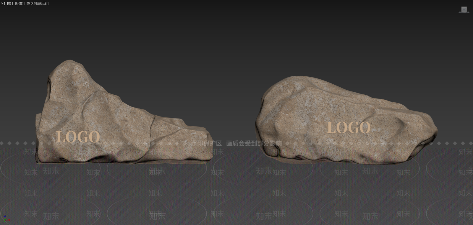 侘寂景观导视3D模型下载【ID:1235138480】