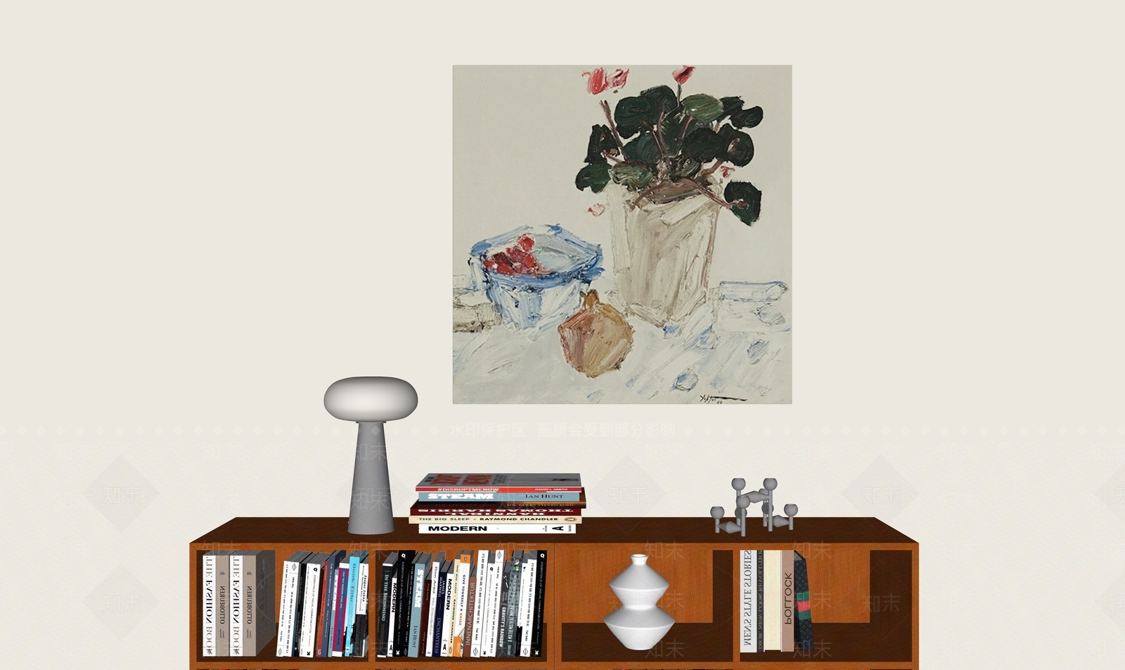 中古风挂画SU模型下载【ID:1235143423】