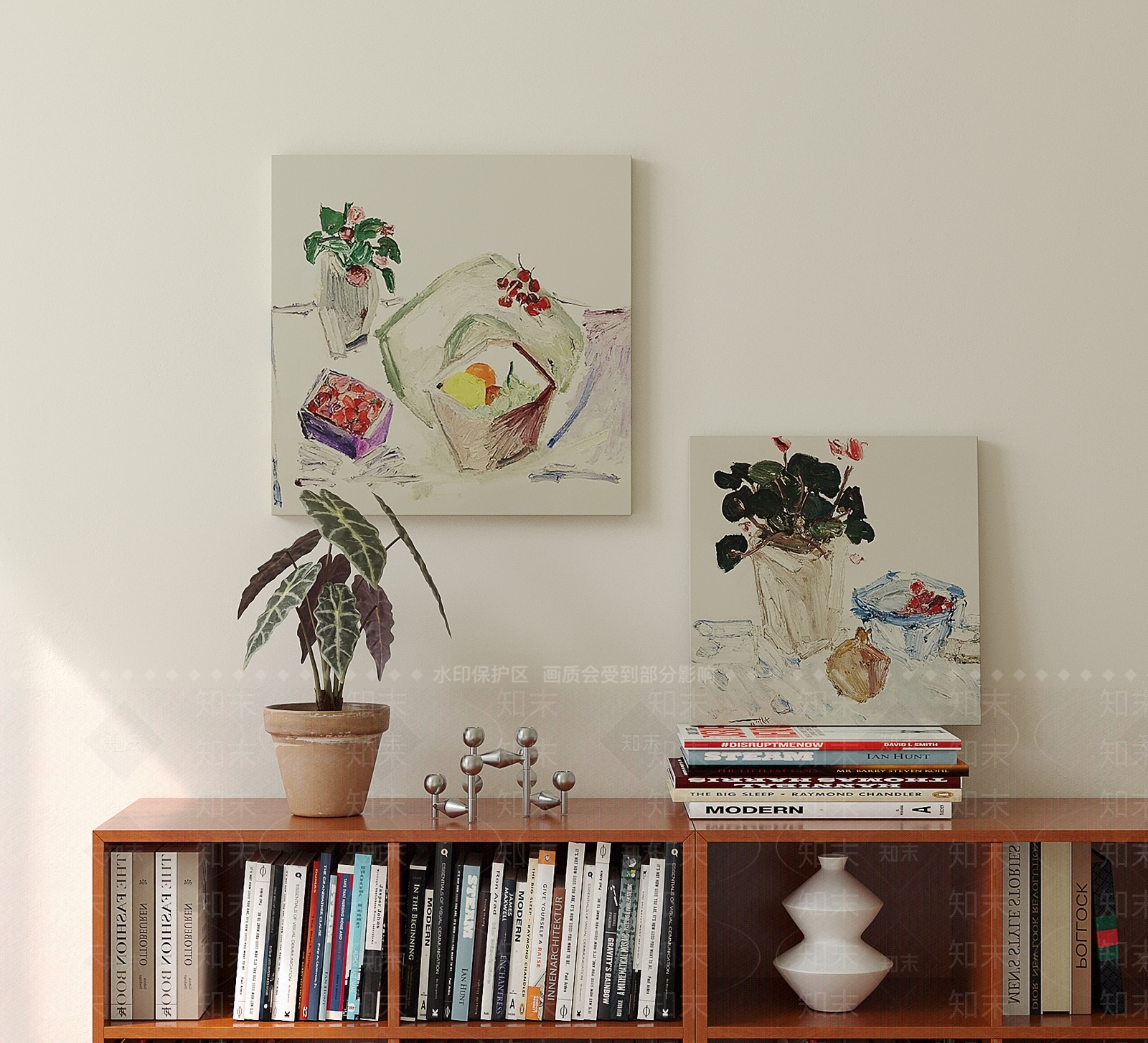 中古风挂画SU模型下载【ID:1235143539】