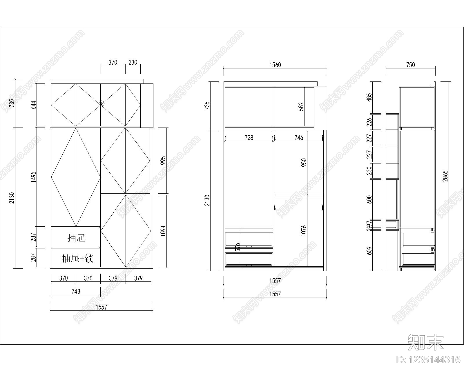 家具图库cad施工图下载【ID:1235144316】