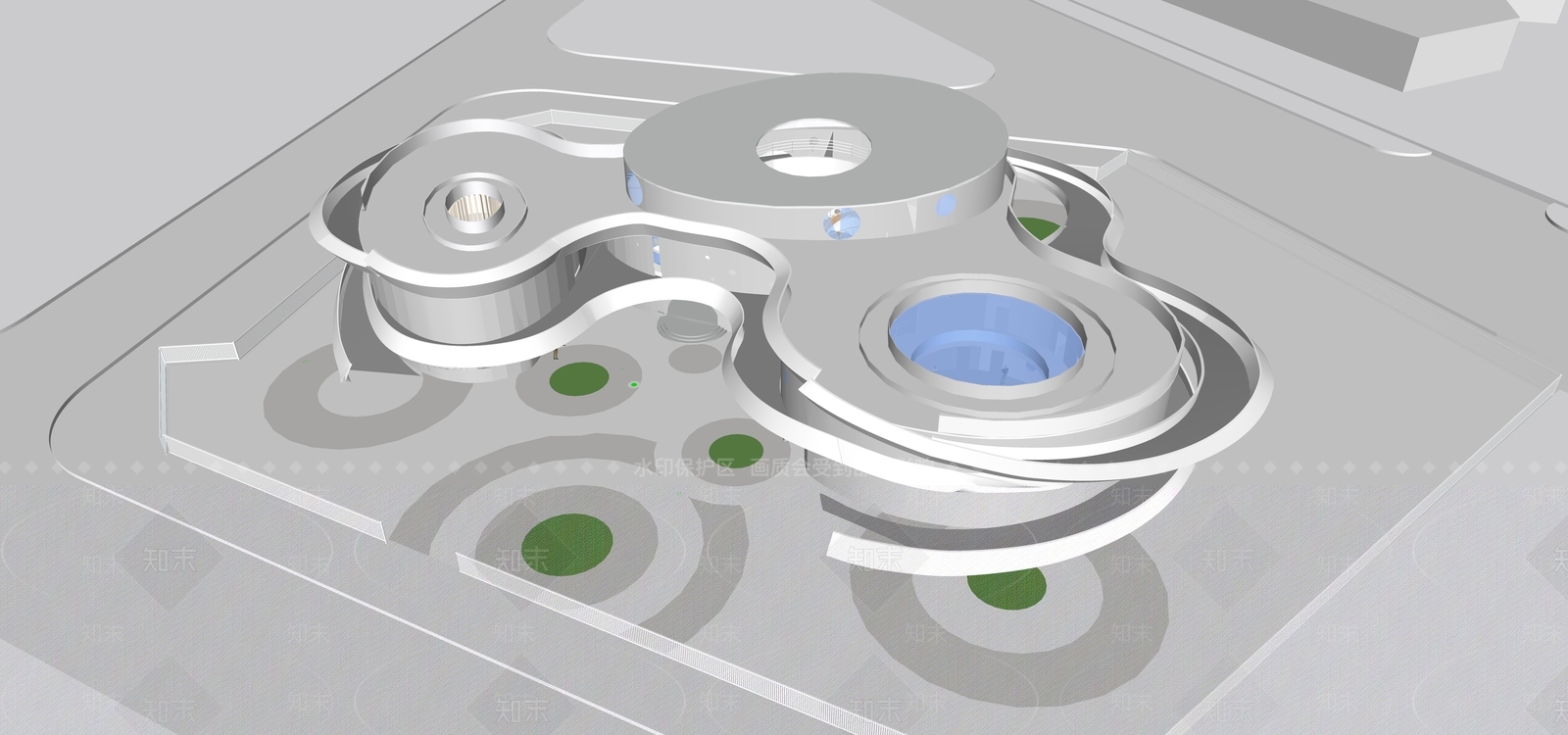 极简艺术风格建筑3D模型下载【ID:1235146494】