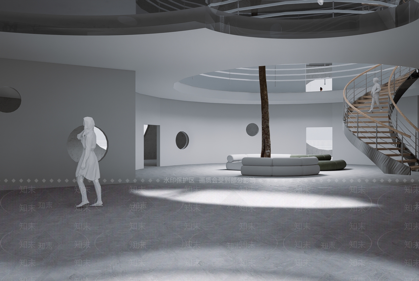极简艺术风格建筑3D模型下载【ID:1235146494】
