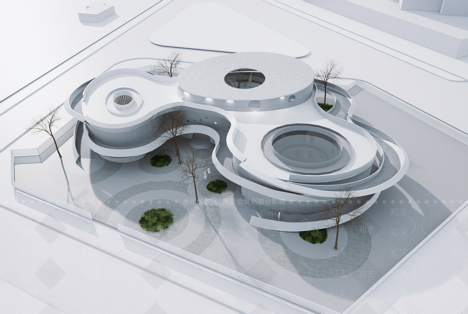 极简艺术风格建筑3D模型下载【ID:1235146494】