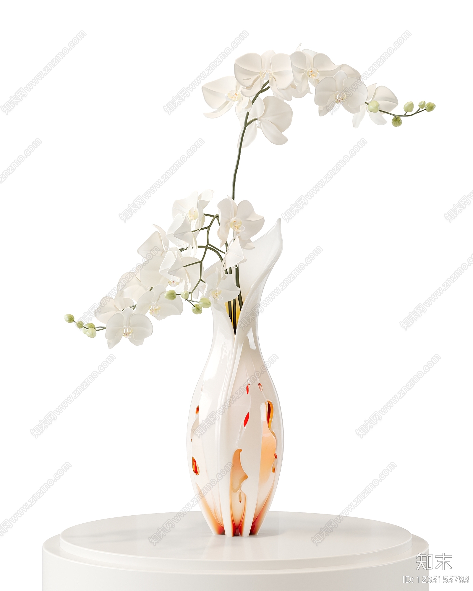 现代简约花艺SU模型下载【ID:1235155783】