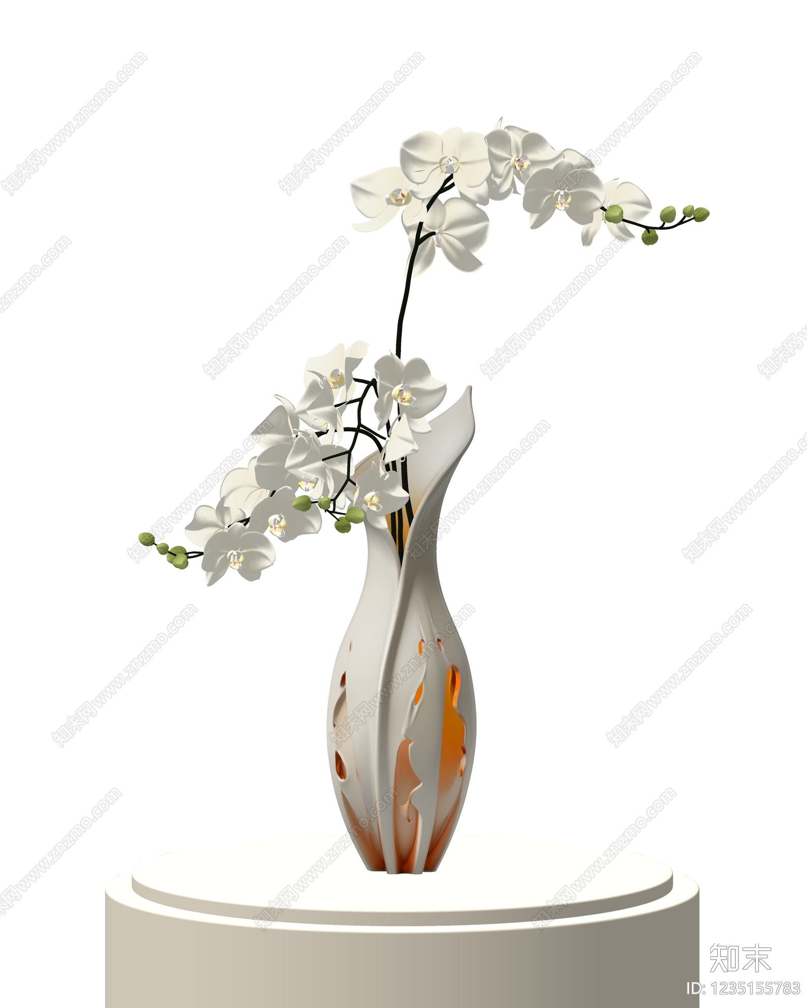 现代简约花艺SU模型下载【ID:1235155783】