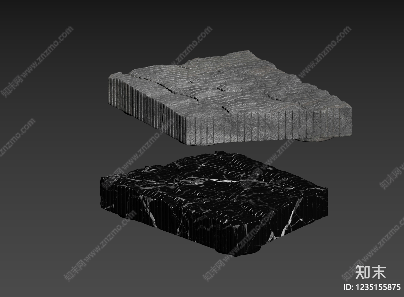意式极简石头3D模型下载【ID:1235155875】