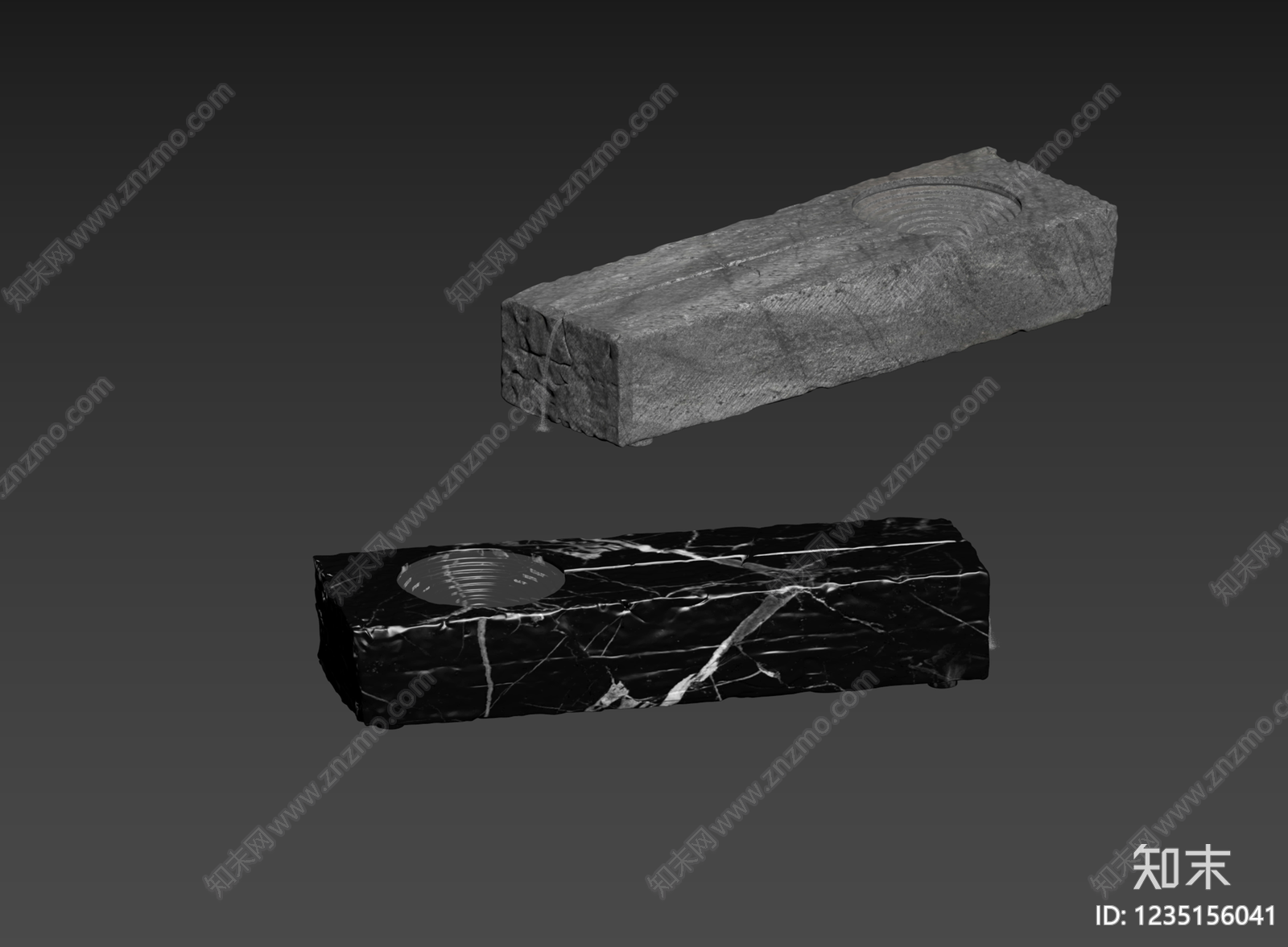 侘寂石头3D模型下载【ID:1235156041】