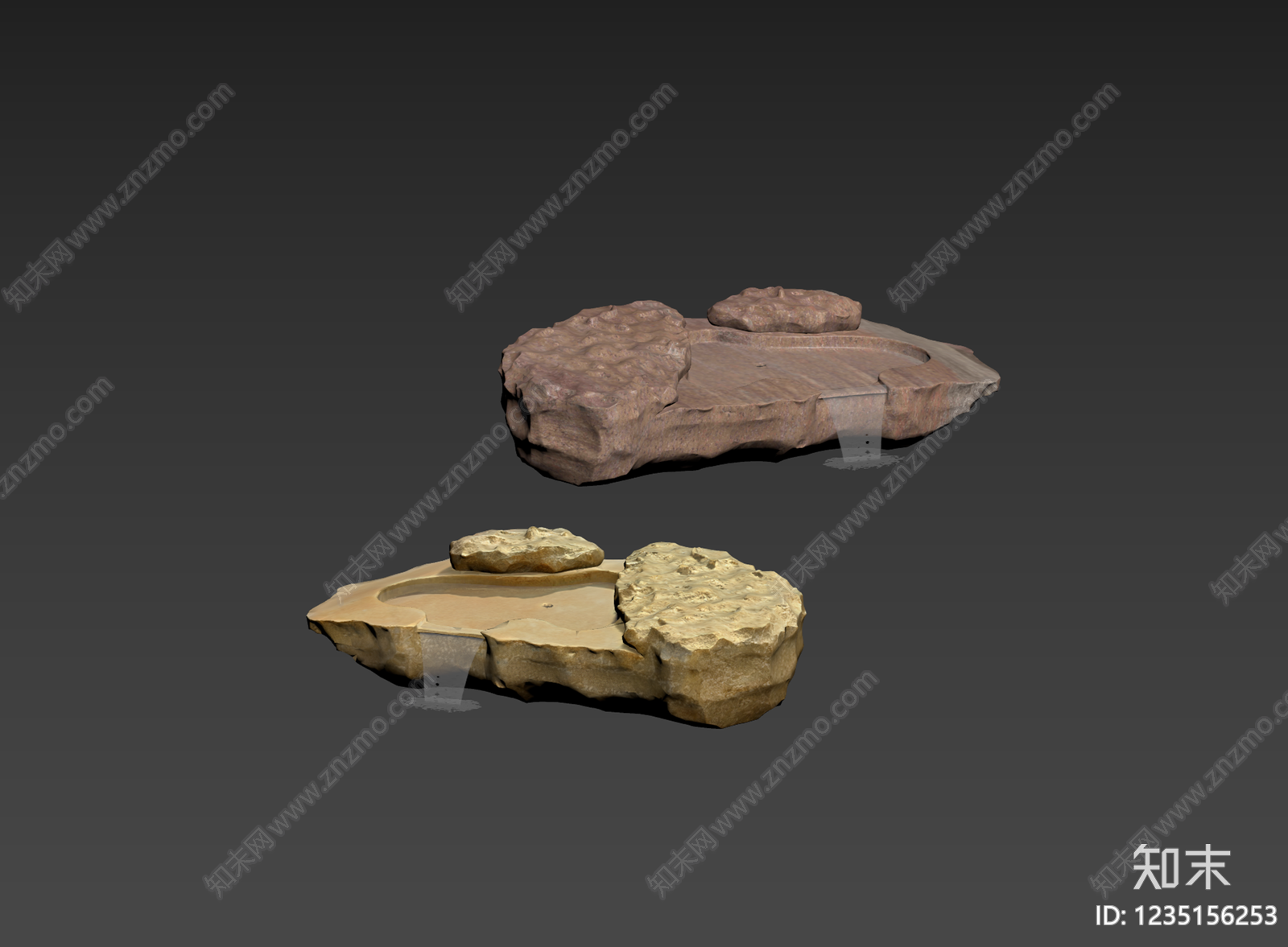禅意石头3D模型下载【ID:1235156253】