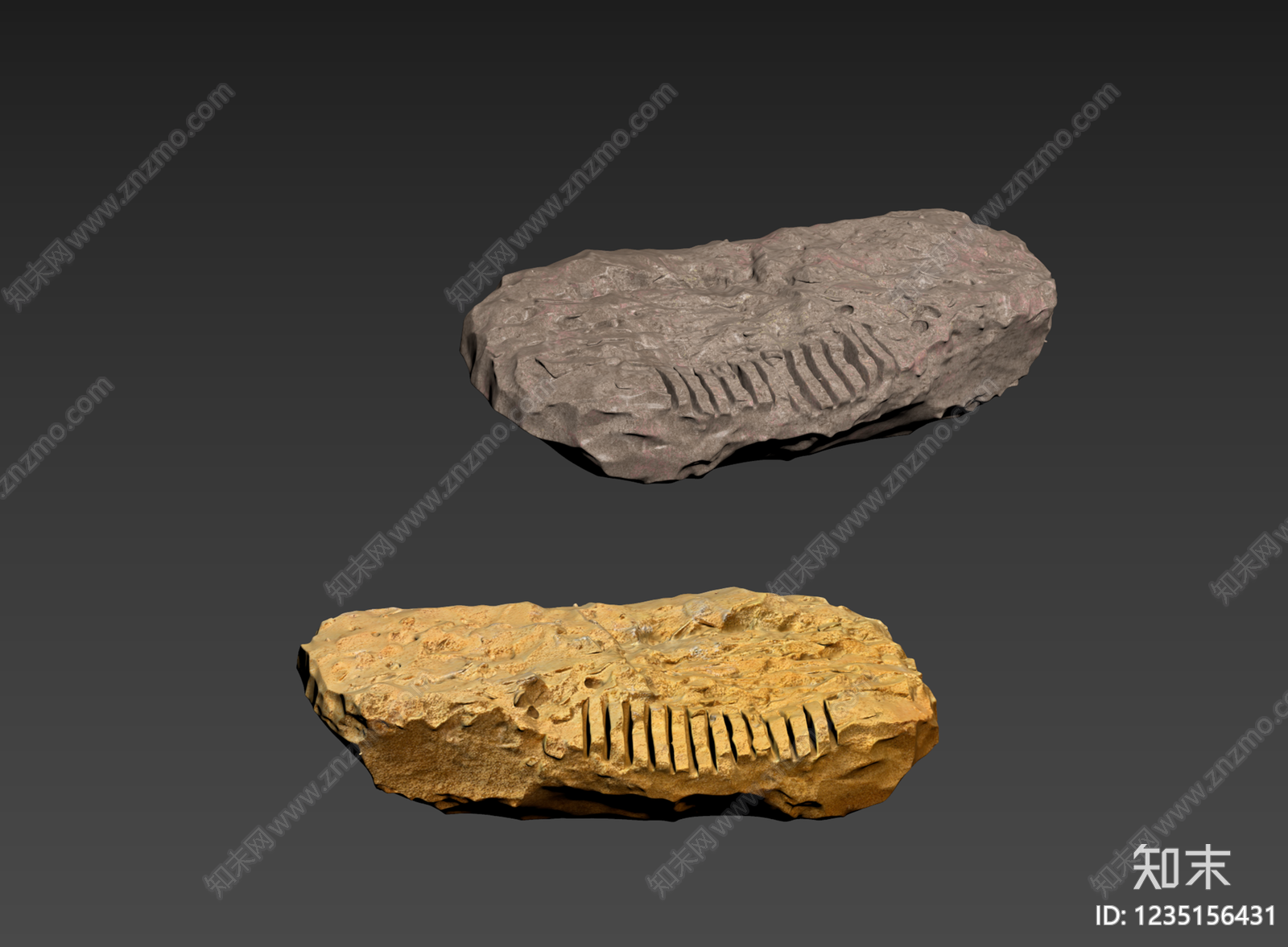 侘寂石头3D模型下载【ID:1235156431】