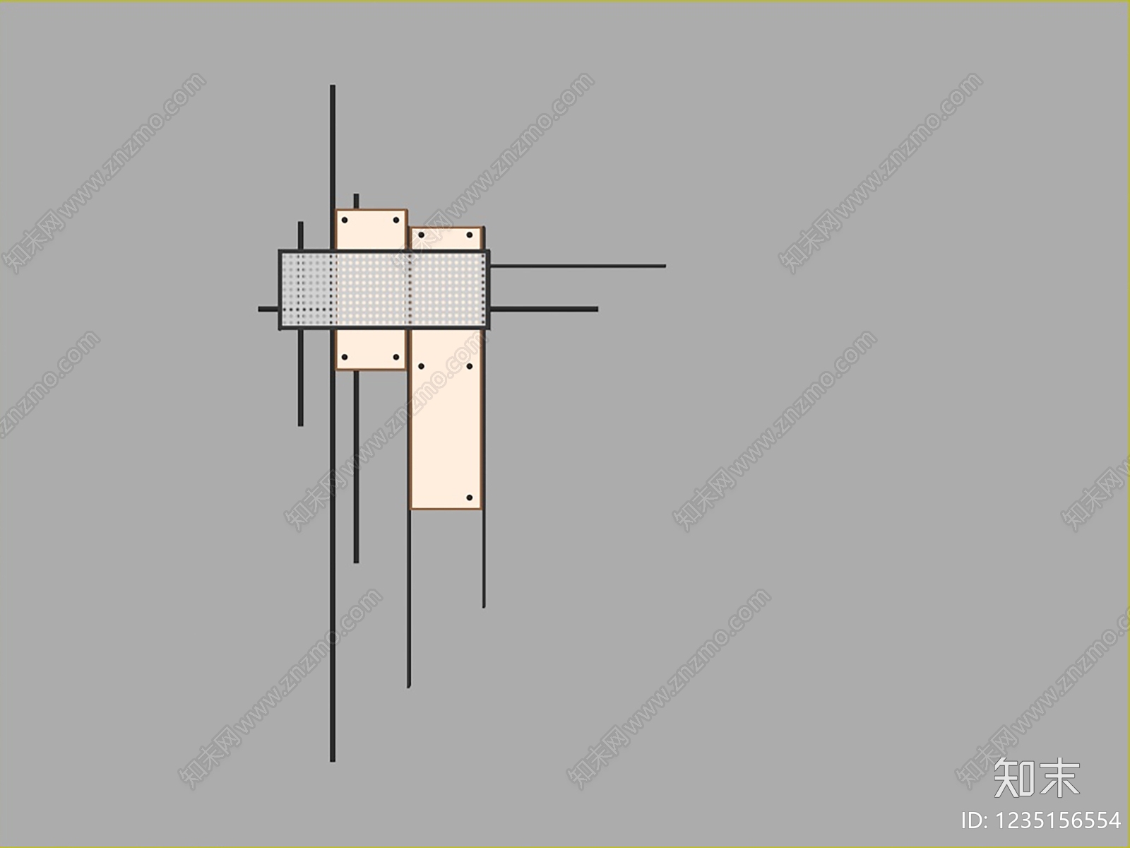 包豪斯景观壁灯3D模型下载【ID:1235156554】