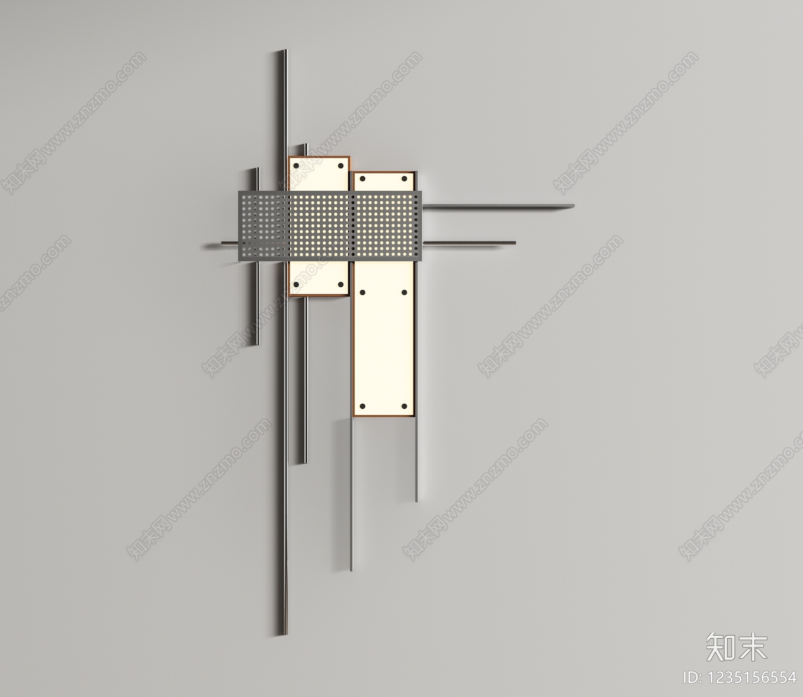 包豪斯景观壁灯3D模型下载【ID:1235156554】