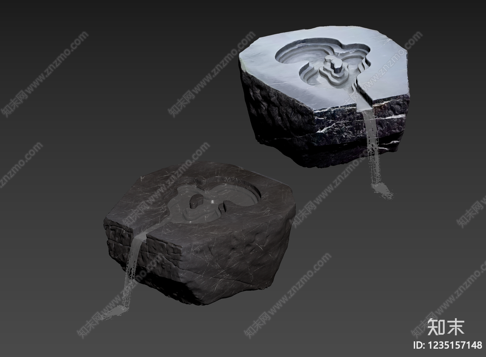 禅意石头3D模型下载【ID:1235157148】