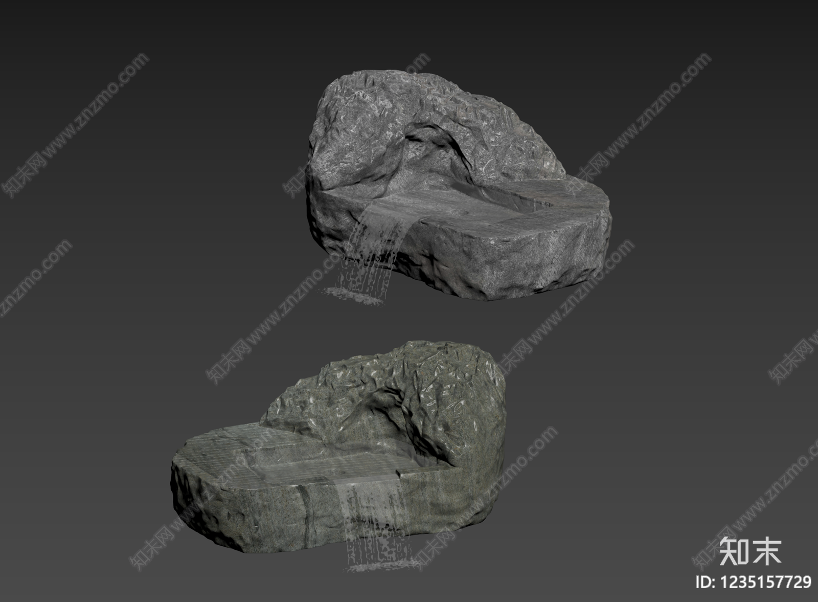 禅意石头3D模型下载【ID:1235157729】