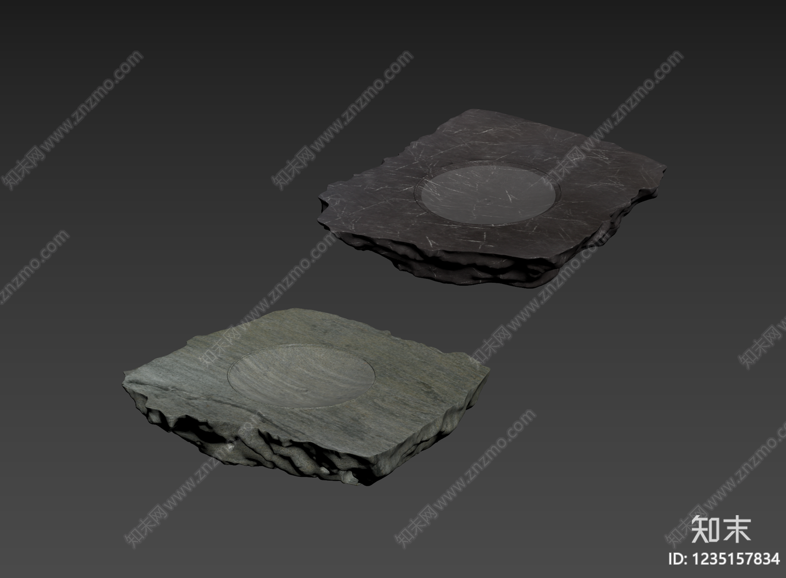 侘寂石头3D模型下载【ID:1235157834】