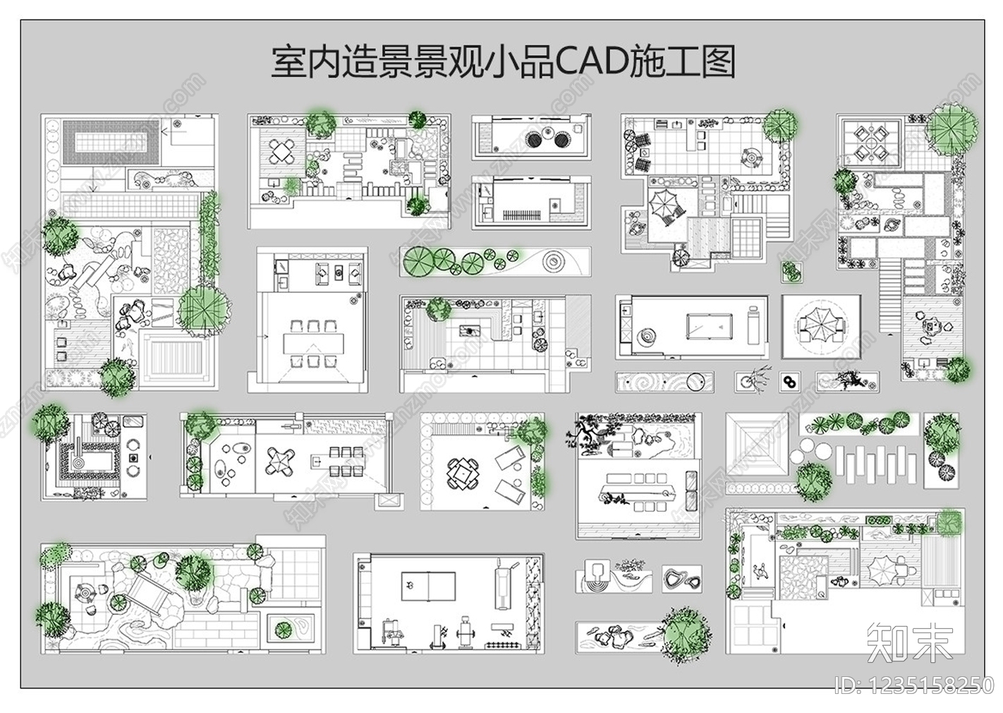 庭院cad施工图下载【ID:1235158250】